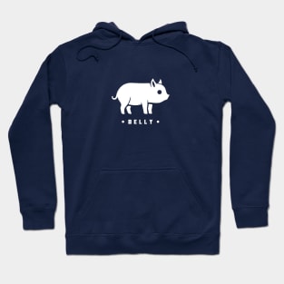 Small Potbelly Piglet. Cute minimal art for big fans Hoodie